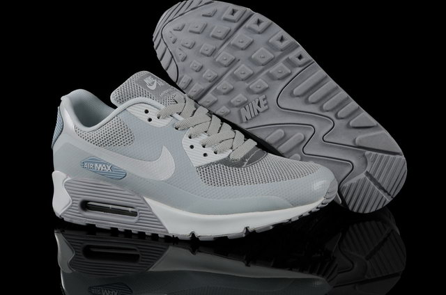 Mens Nike Air Max 90 Hyperfuse Cool Grey Shoes - Click Image to Close